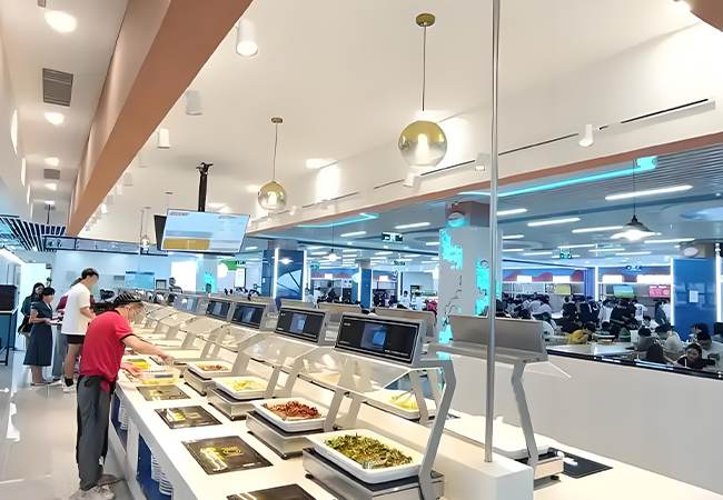 河北学校食堂承包图片